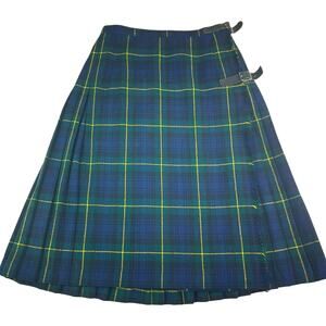 Vintage Mosbrook Plaid Tartan Academia Will Pleated Midi Kilt